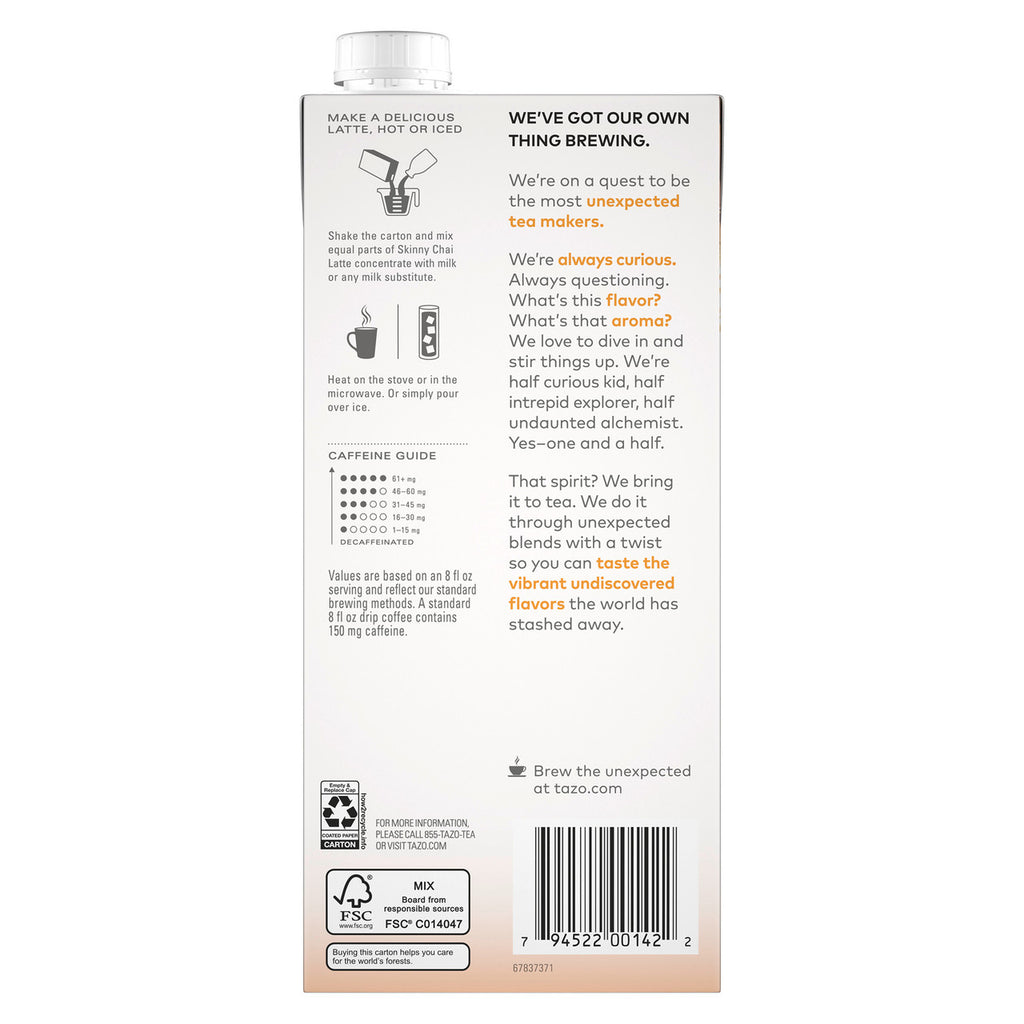 TAZO TEA SKNNY CHAI LTTE ( 6 X 32 OZ   )
