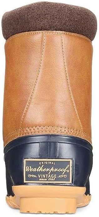 WEATHERPROOF VINTAGE Men Waterproof Boots Adam || Duck Boots Tan Brown Navy