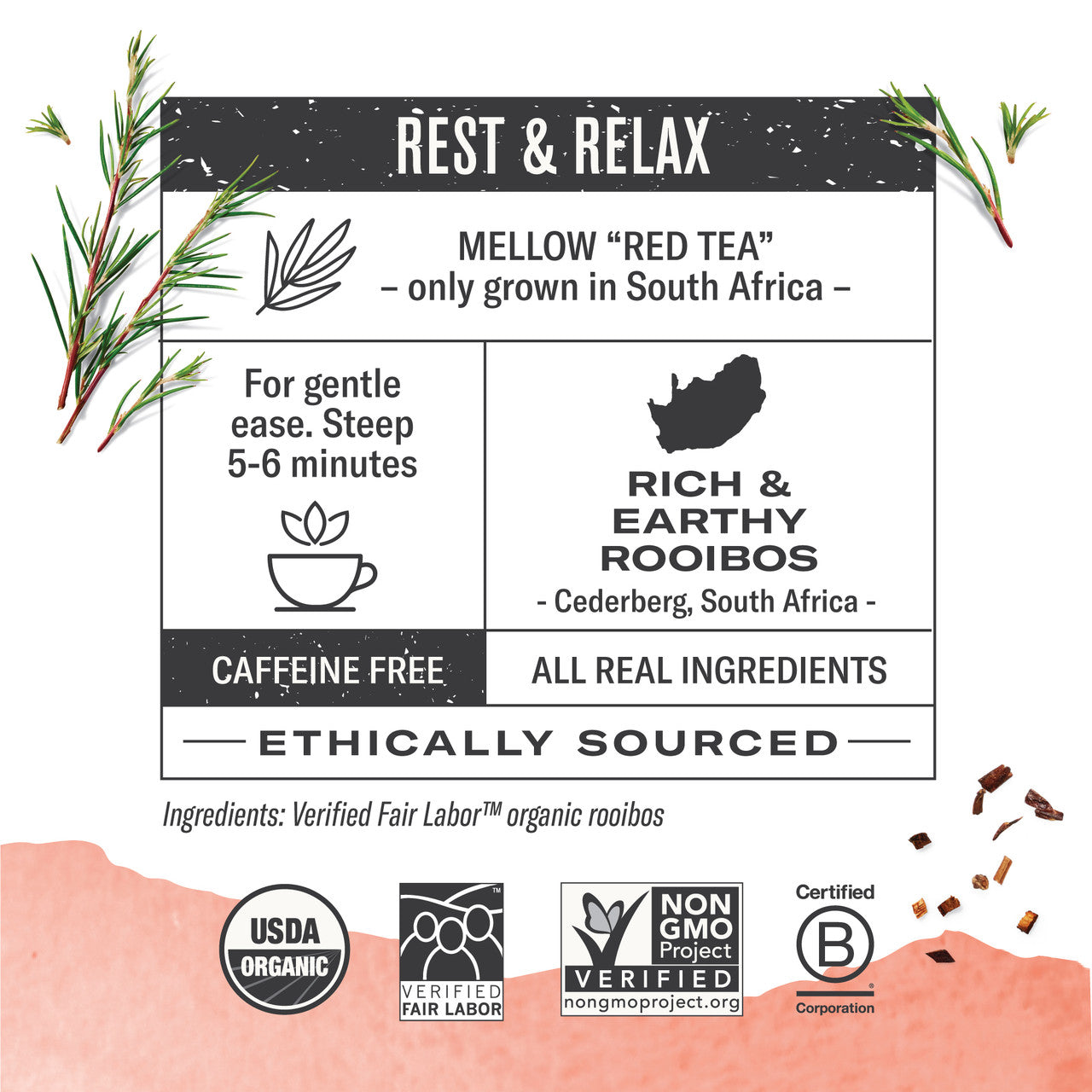 Numi Tea Rooibos Herb Herbal Tea (6x18 Bag)