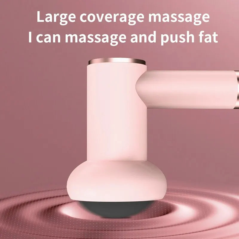 NNEOBA Portable Wireless Massage Gun Handheld Fat Pushing Machine Pink