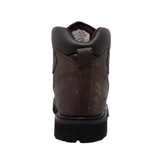 Men's 6" Steel Toe Work Boot Brown Leather Boots