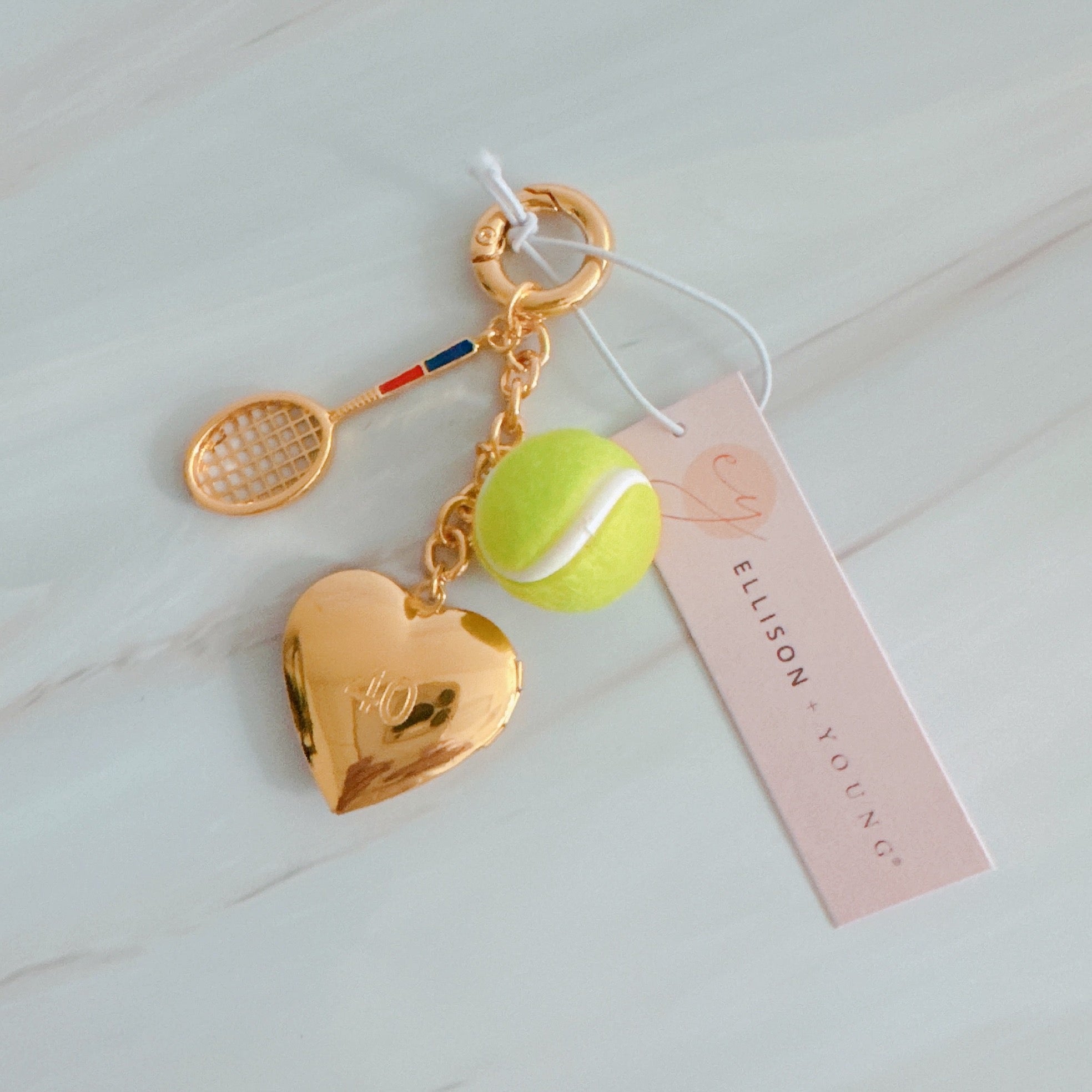 Tennis Love Cluster Bag Charm