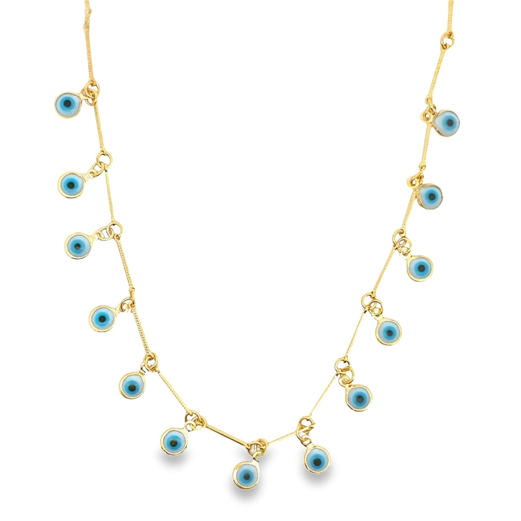 Evil Eye Necklace | Protection Charm Necklace (F267A)
