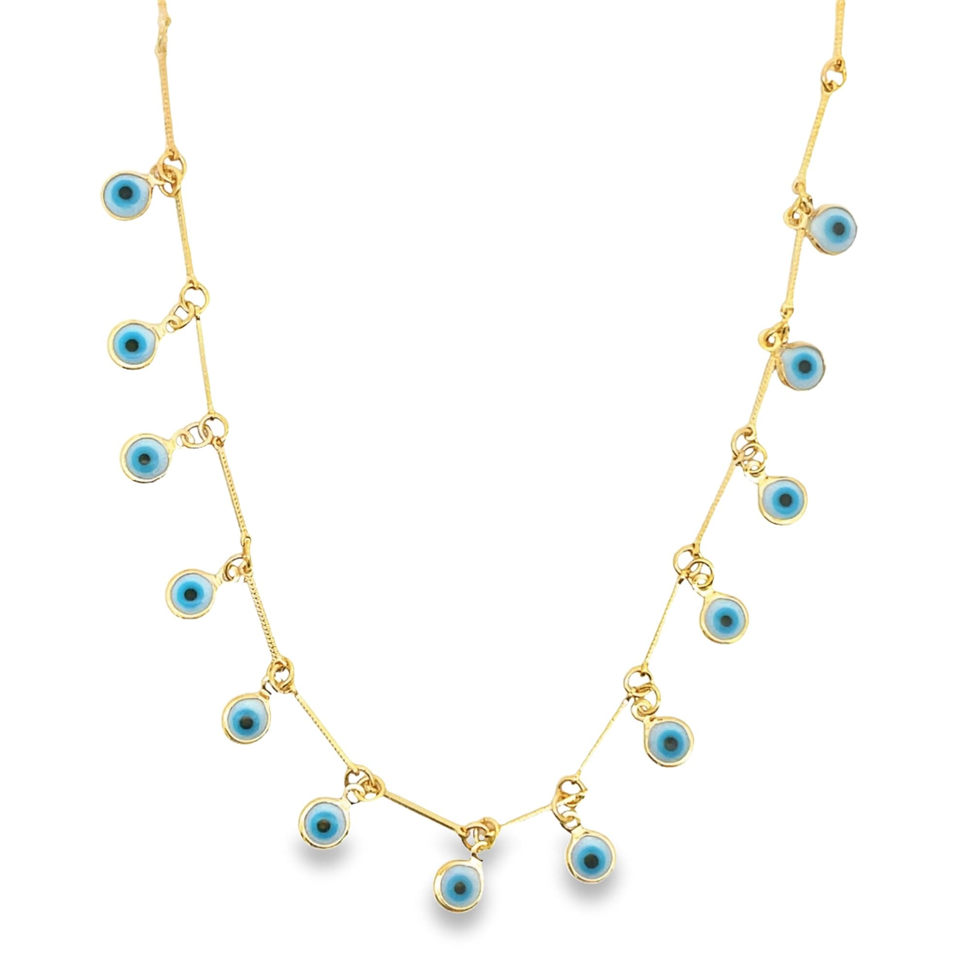 Evil Eye Necklace | Protection Charm Necklace (F267A)