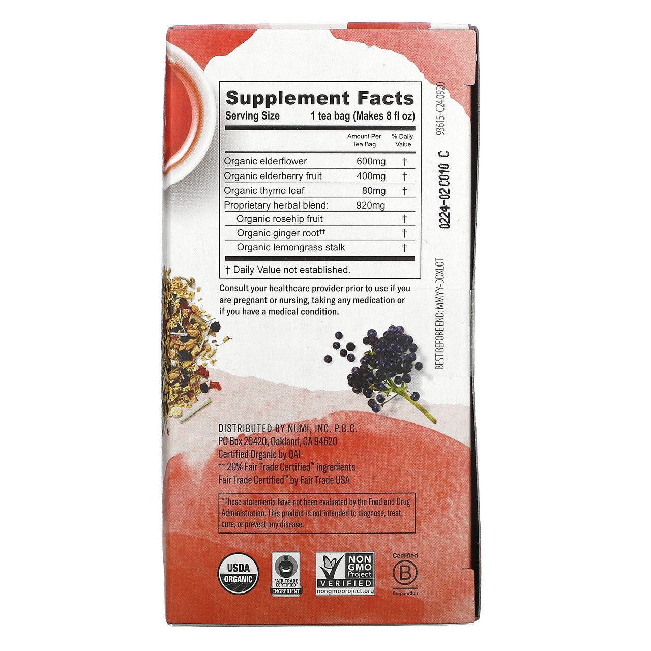OG2 NUMI HRB TEA IMMN SP ( 6 X 16 BAG  )