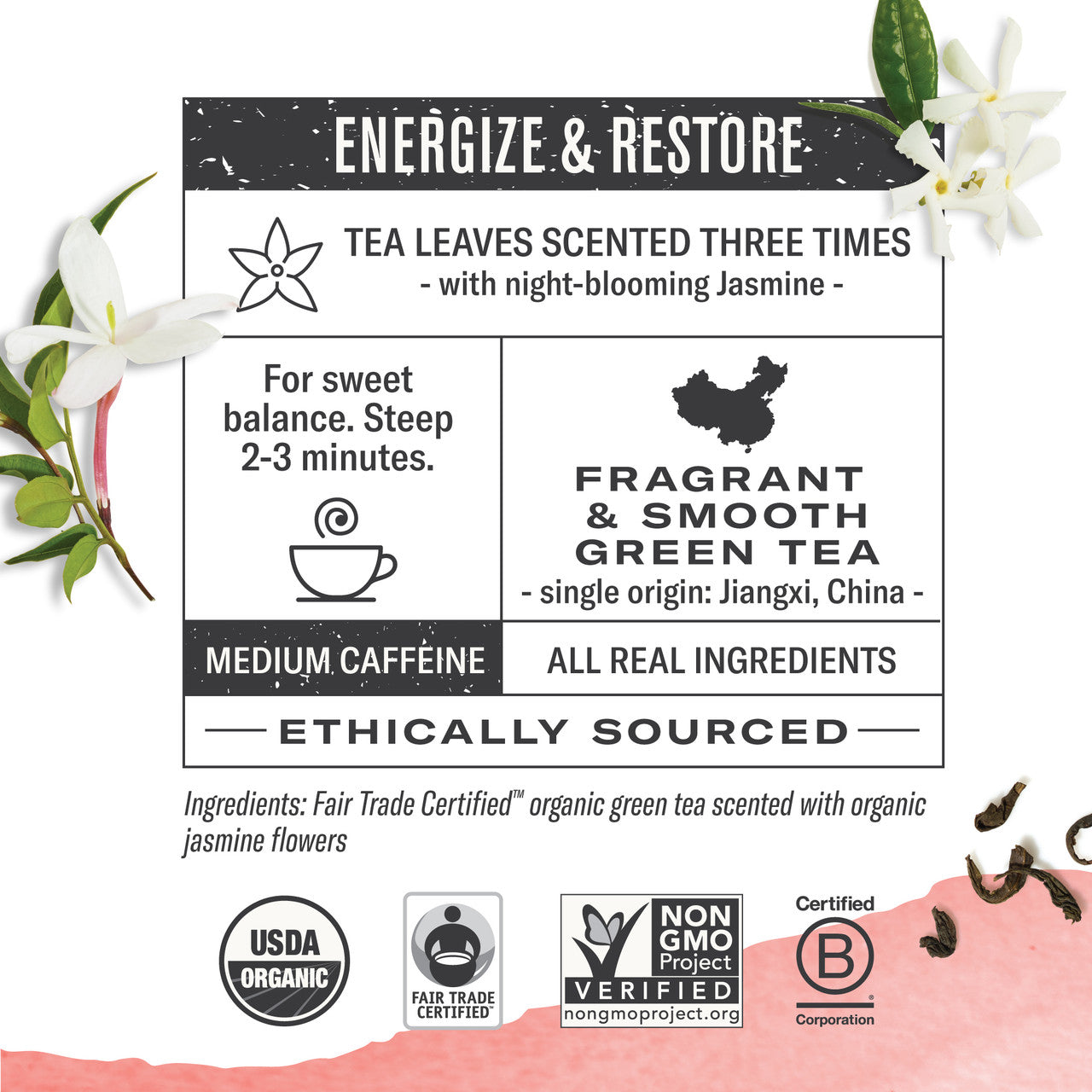 Numi Tea Jasmine Mkn Green Tea (6x18 Bag)