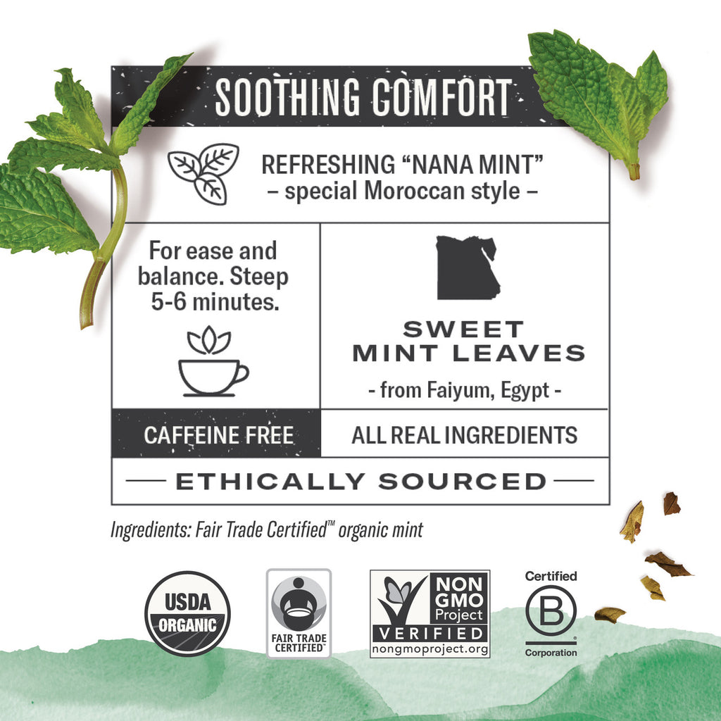 Numi Tea Moroccan Mint Herbal Tea (6x18 Bag)