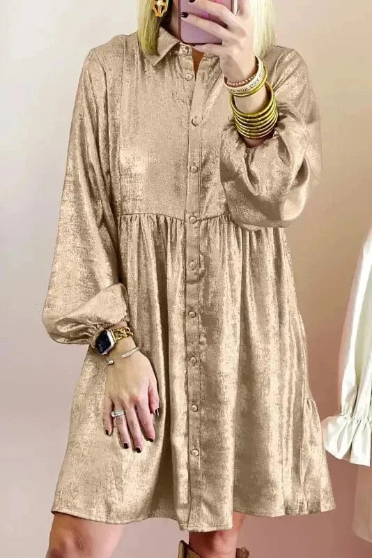 Sheen Queen Mini Shirt Dress
