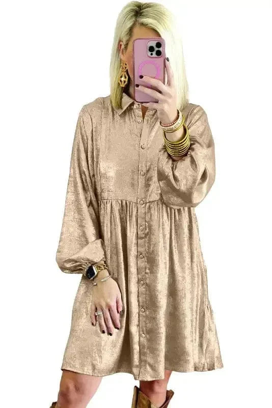 Sheen Queen Mini Shirt Dress