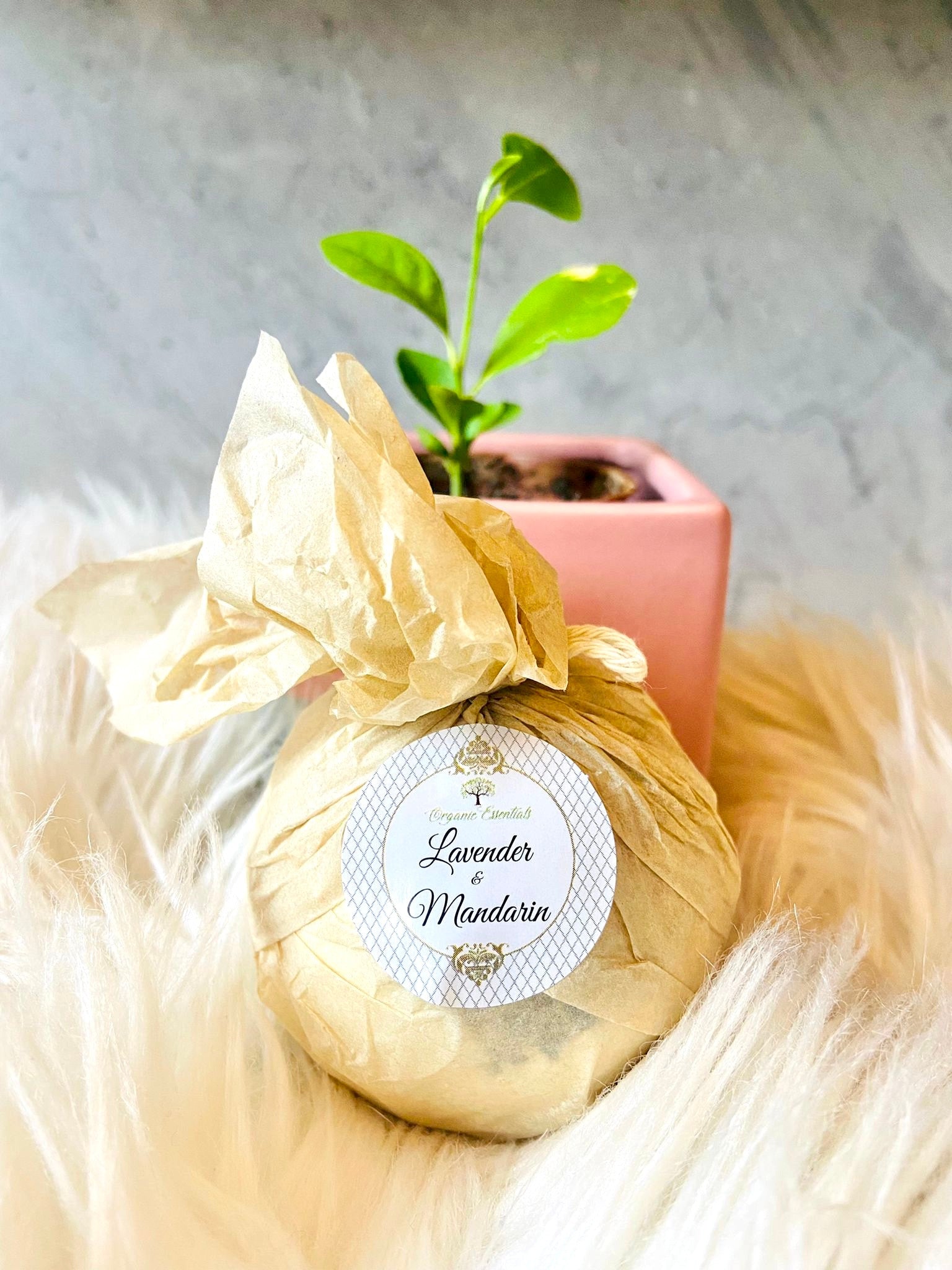 Therapeutic Bath Bomb - Lavender & Mandarin Essential Oils