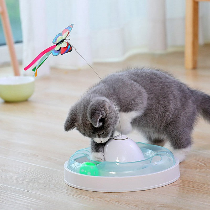 Funny dog Cat Toys Electric Rotating Colorful Butterfly Pet Scratch Toy For Cat Kitten dog cats intelligence trainning