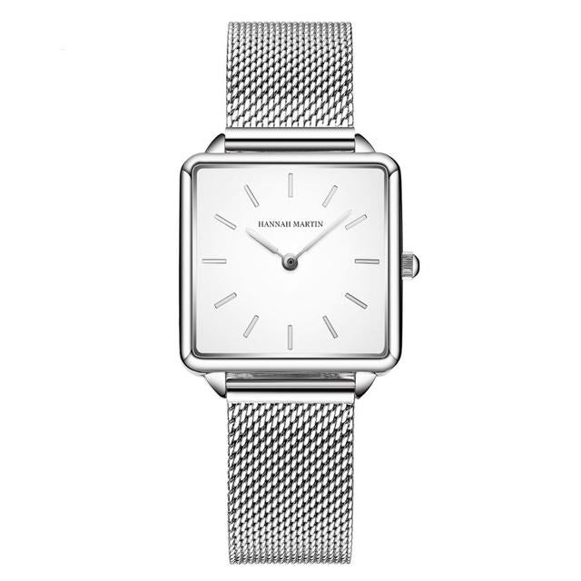 Arrival Full Solid Stainless Steel Square Dial Japan Movement Quartz Gift Rose Gold Ladies Top Brand Watches for Women
